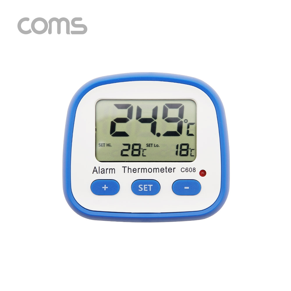 Coms 디지털 알람 온도계 / 실내 / 실외(접촉온도 측정)