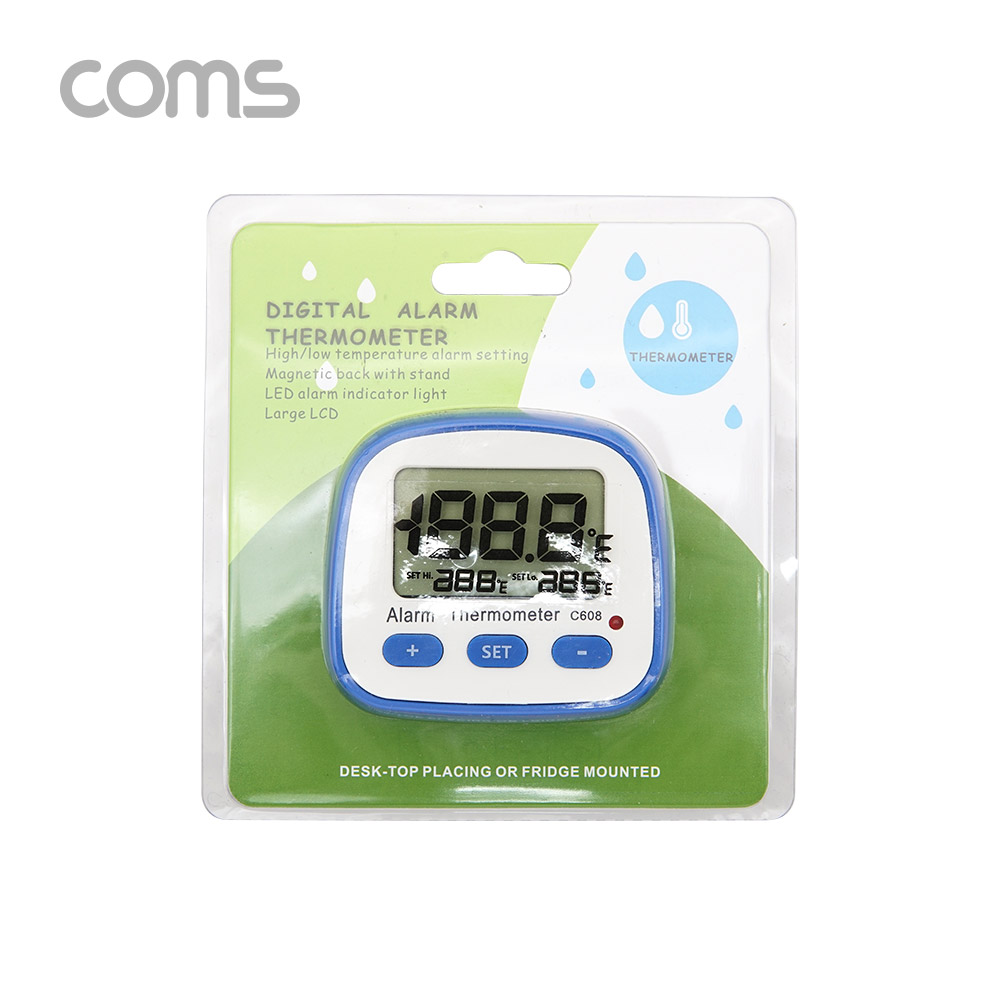 Coms 디지털 알람 온도계 / 실내 / 실외(접촉온도 측정)