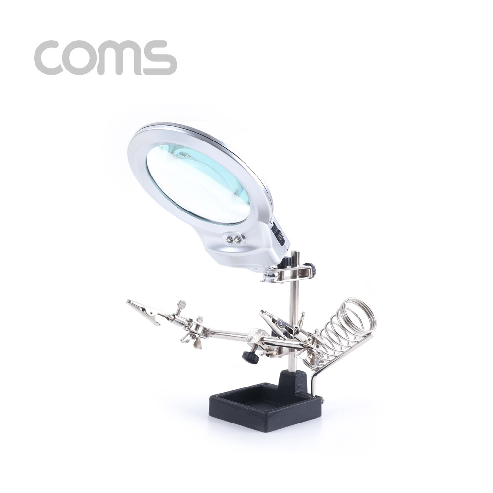 Coms 납땜 보조 스탠드 & 확대경 / 납땜 보조기 / 스탠드형 / 인두거치