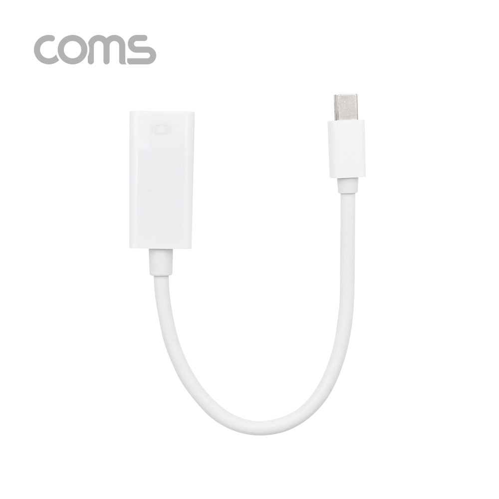 Coms 디스플레이 포트(Mini) to HDMI 컨버터 / White / 15cm