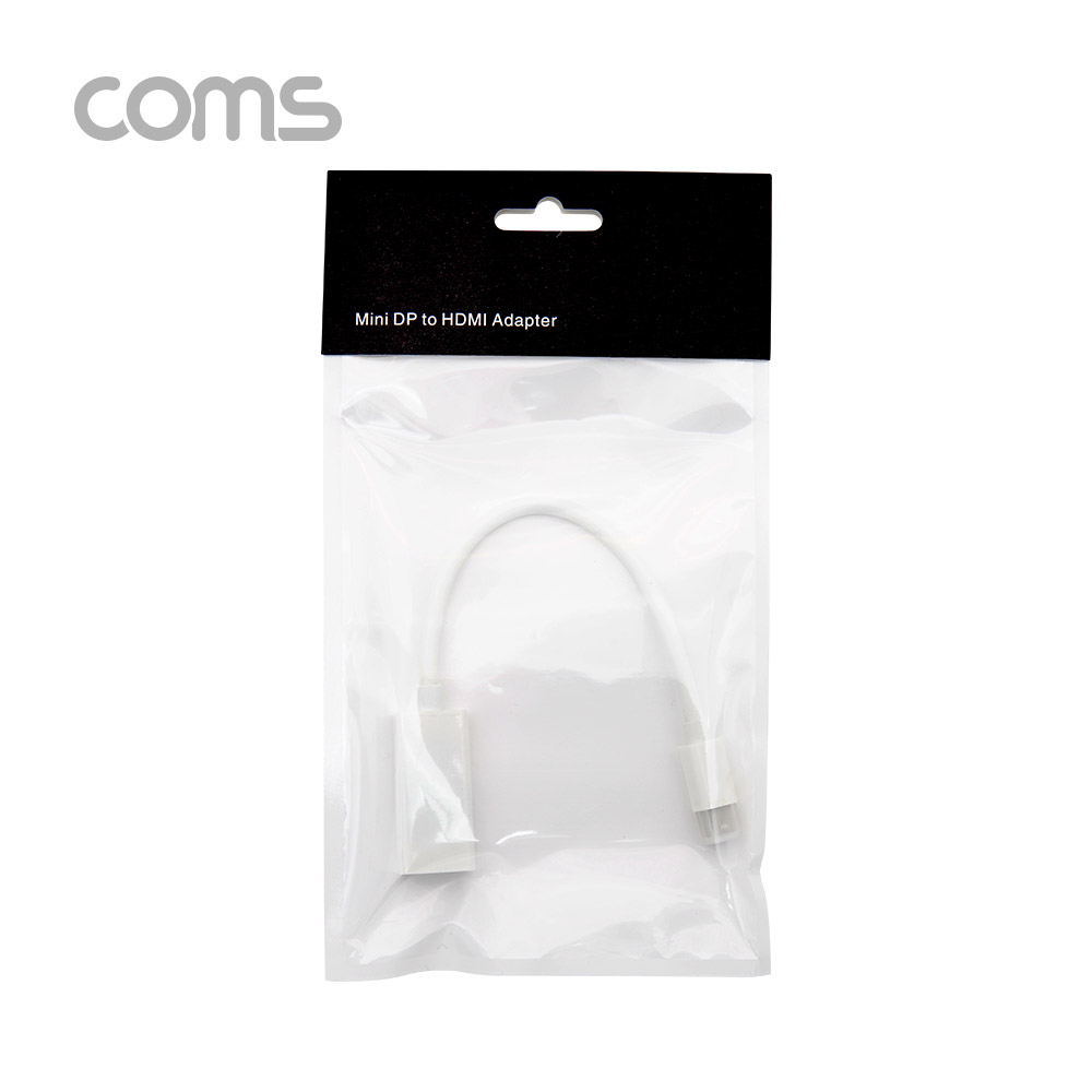 Coms 디스플레이 포트(Mini) to HDMI 컨버터 / White / 15cm