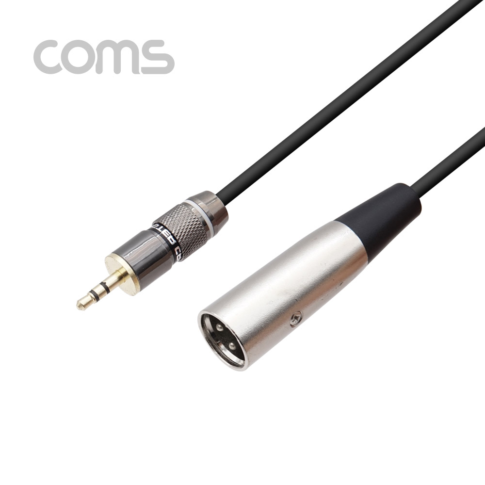 Coms 캐논 변환 케이블 30cm, 캐논(M)/3.5 스테레오 ST(M)