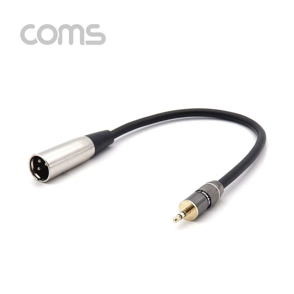 Coms 캐논 변환 케이블 30cm, 캐논(M)/3.5 스테레오 ST(M)