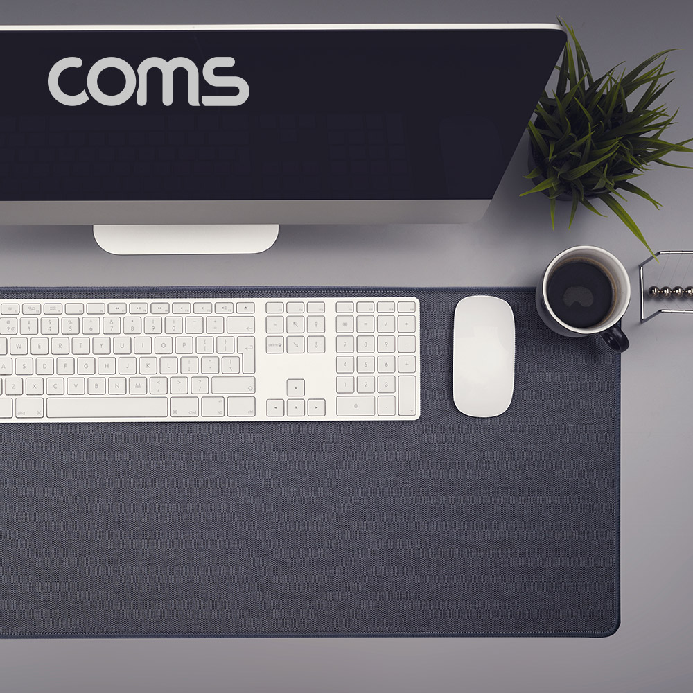 Coms 패브릭 키보드 패드 / Black / 300 x 700 x 3 (mm) / 블랙 컬러