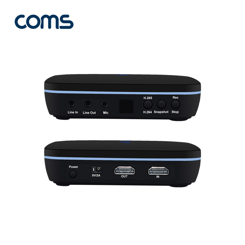 Coms HDMI 캡쳐박스 (HDMI IN/HDMI OUT) / 최대 4k@30Hz