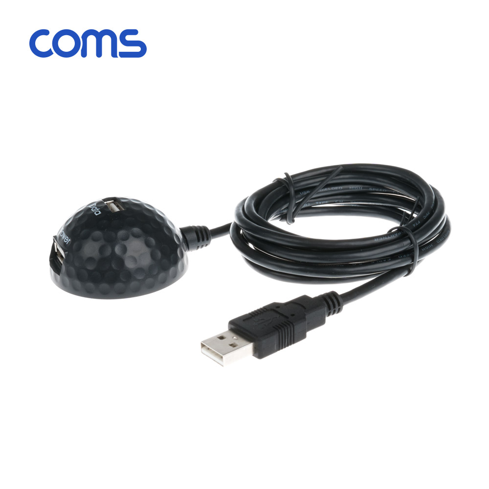 Coms USB 2.0 도킹 연장 케이블 1.8M / 도킹볼 / 듀얼 포트 / 데이터+전원