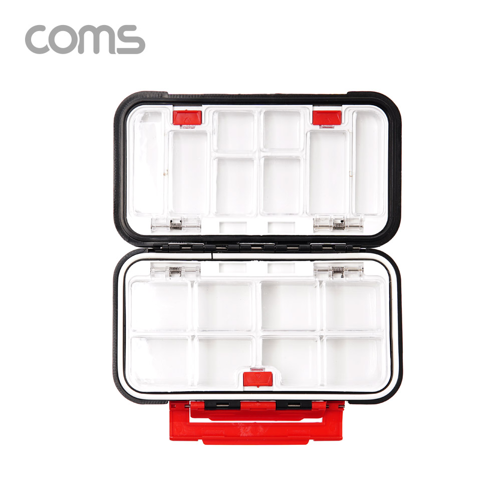 Coms 공구함 케이스 16칸 / 공구함 / 툴박스 / 다용도 / 165 x 95 mm / 분배(분할) 정리박스, 보관 케이스(비즈, 알약, 공구, 메모리카드 등), 수납함