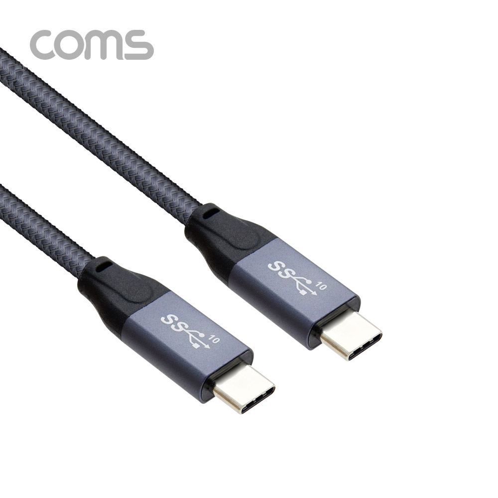 Coms USB 3.1 Type C 케이블 1M 100W GEN2 10Gbps C타입 to C타입