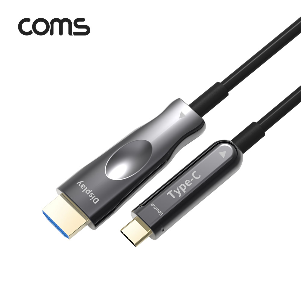 Coms USB 3.1 (Type C) to HDMI 케이블 60M, AOC Cable / EDID / 21.6Gbps / 4K2K@60Hz 지원