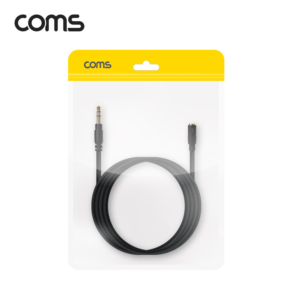 Coms 스테레오 연장 케이블 3M / 100% 구리 / 고급 AUX / Stereo 3.5 MF / 3극
