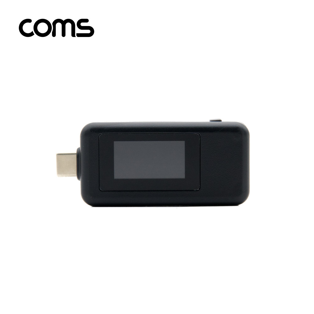 Coms USB 3.1(Type C) 테스터기 Black, 전류 전압 측정, 충전 케이블 테스트, USB C타입 연결