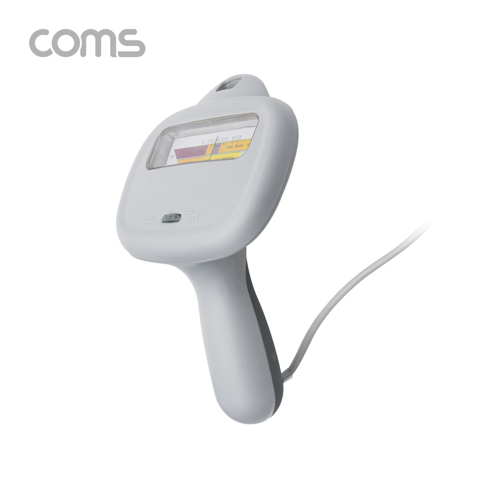 Coms 수질 농도 PH/CL 측정 테스터기, 수소이온농도 지수, 잔류염소농도 검사, 수영장 스파 어항