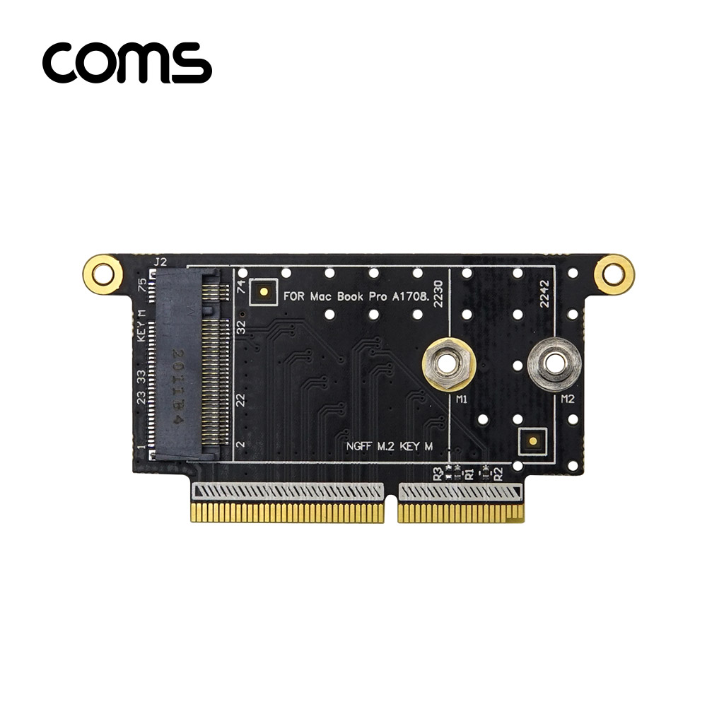 Coms M.2 변환 컨버터 A사 노트북 Pro A1708 to M.2 NGFF SSD KEY M 변환 카드
