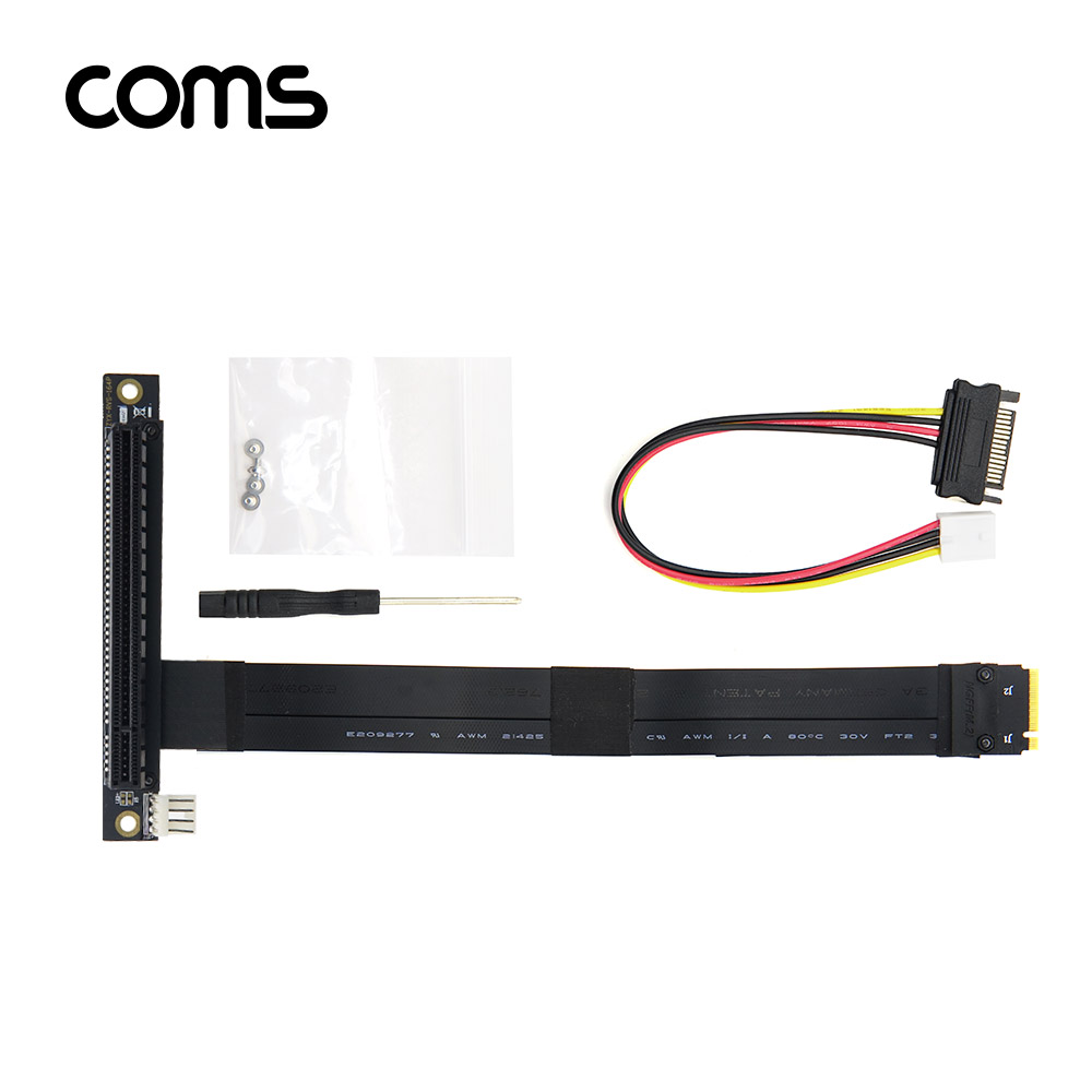 Coms PCI Express 변환 컨버터 M.2 NVME SSD KEY M to PCI-E 16x 변환 카드