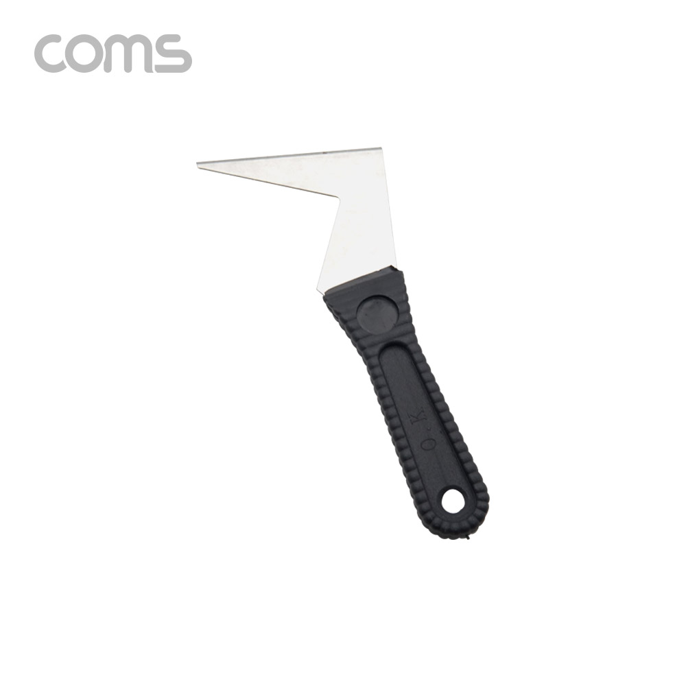 Coms 스텐 갈고리 스크래퍼, 꺾임 사선형 기역자 헤라, 접착제 껌 스티커 페인트 벽지 전단지 제거