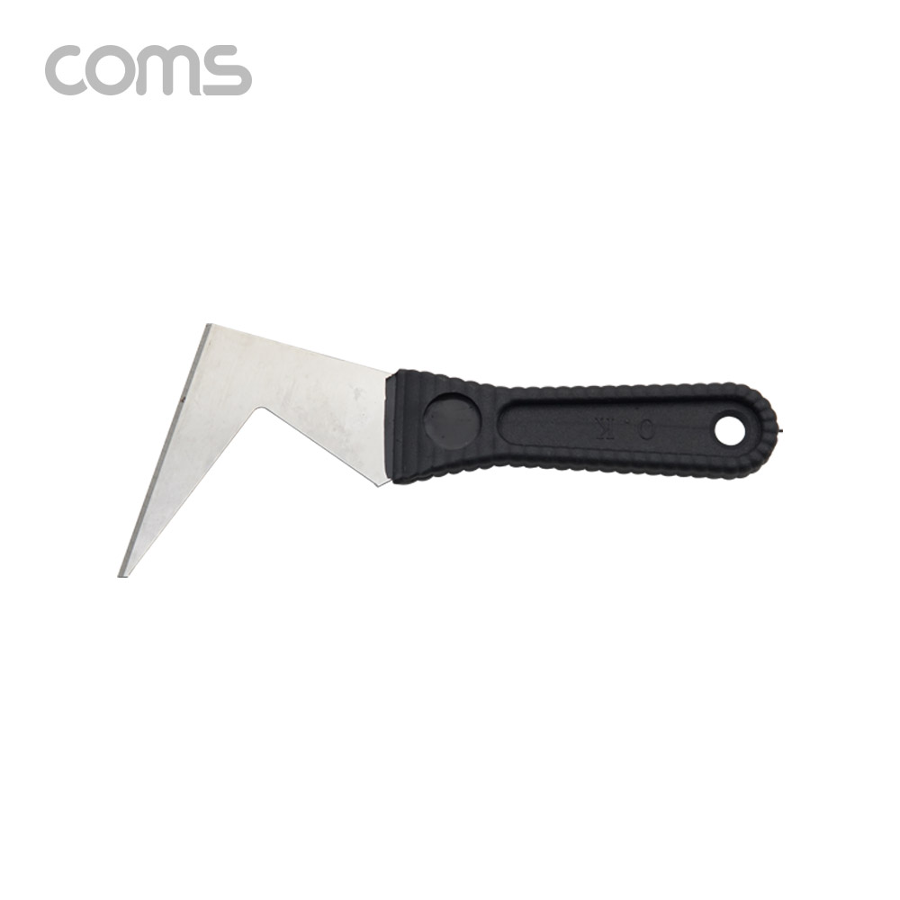 Coms 스텐 갈고리 스크래퍼, 꺾임 사선형 기역자 헤라, 접착제 껌 스티커 페인트 벽지 전단지 제거