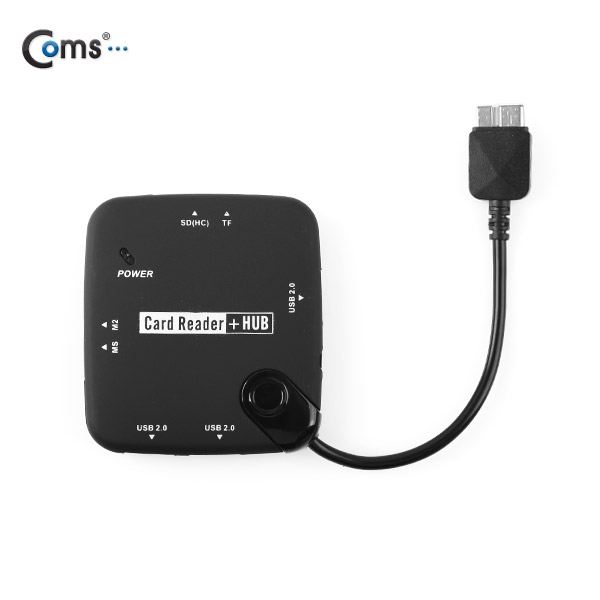 Coms 스마트폰 OTG 카드 리더기 + 3P 허브(Micro USB 3.0허브)/Micro 5P