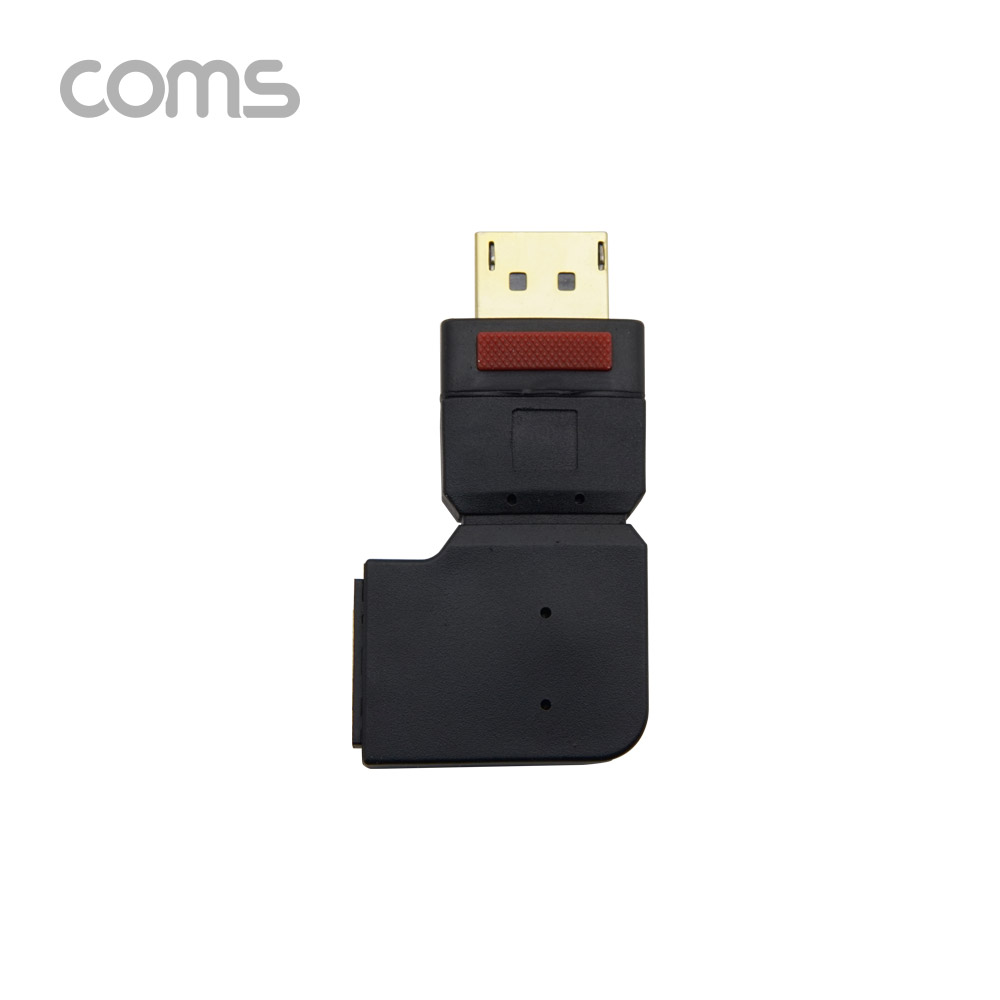 Coms 디스플레이포트 연장 젠더, DisplayPort / M/F / 좌향 꺾임