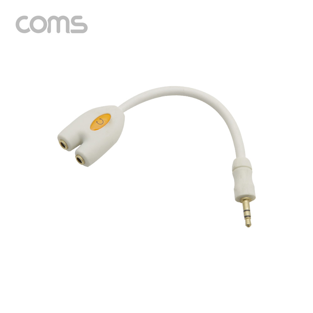 Coms 이어폰 분배기 / 2분배 / Y형 / 10cm / 3극 / White