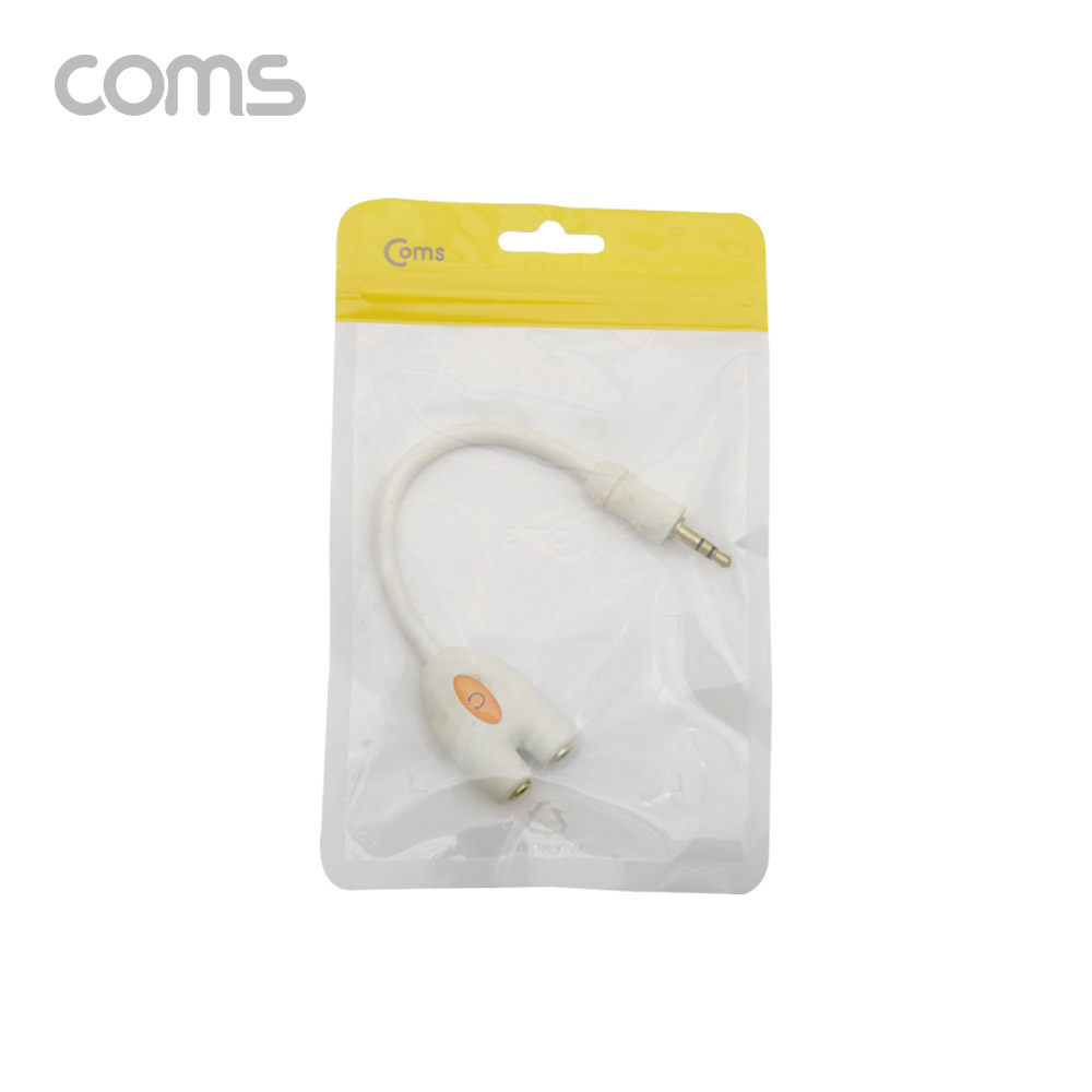 Coms 이어폰 분배기 / 2분배 / Y형 / 10cm / 3극 / White