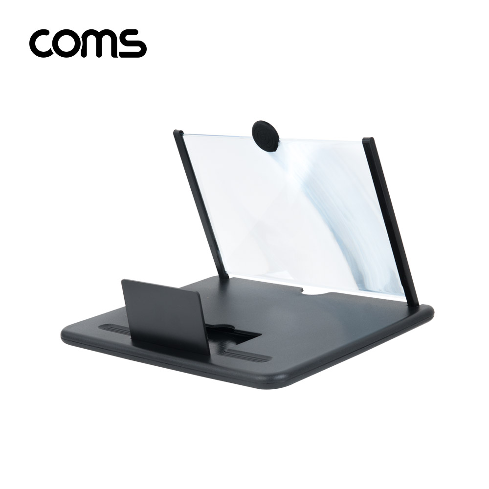 Coms 스마트폰 스크린 확대경 / 화면 확대 / 돋보기 / 8.5형 / Black