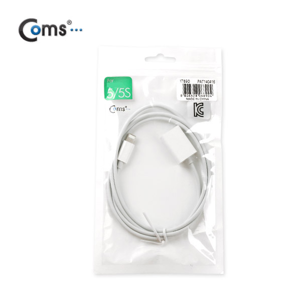 Coms iOS 스마트폰5 8핀 (8Pin) 연장 케이블, White 1M