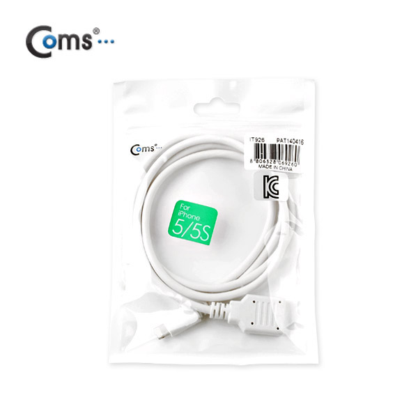 Coms iOS 스마트폰5 8핀 (8Pin) 연장 케이블, White 1M