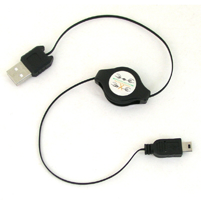 Coms USB 미니 5핀 자동감김 케이블 60Cm [C2454]