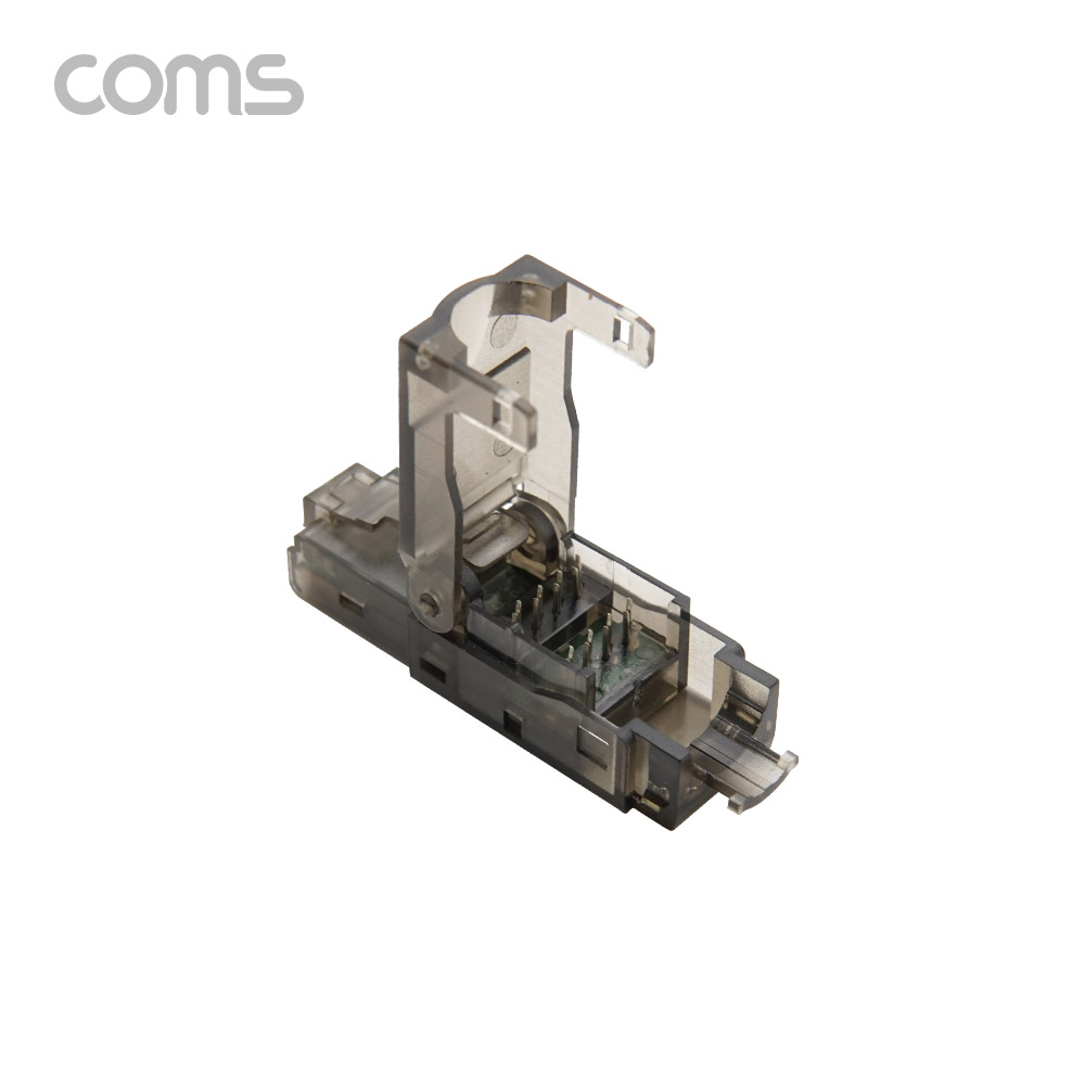 Coms RJ45 CAT.6A 모듈러 커넥터 / UTP / Tooless / 키스톤 잭 / 모듈러 잭 / Black