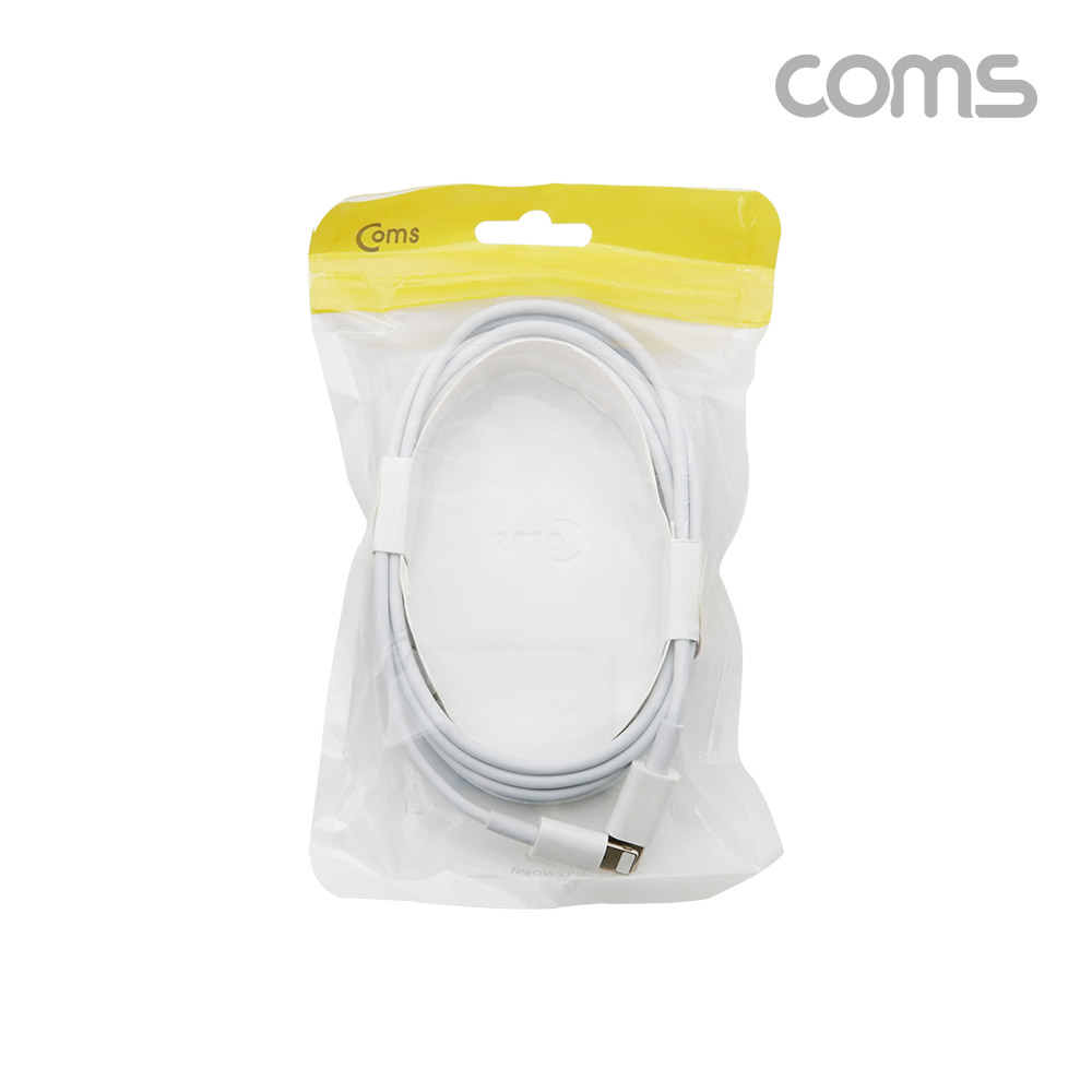 Coms USB 3.1(Type C) to iOS 8pin PD 케이블 / 18W/29W, 9V2A/14.5V2A / White / 3M