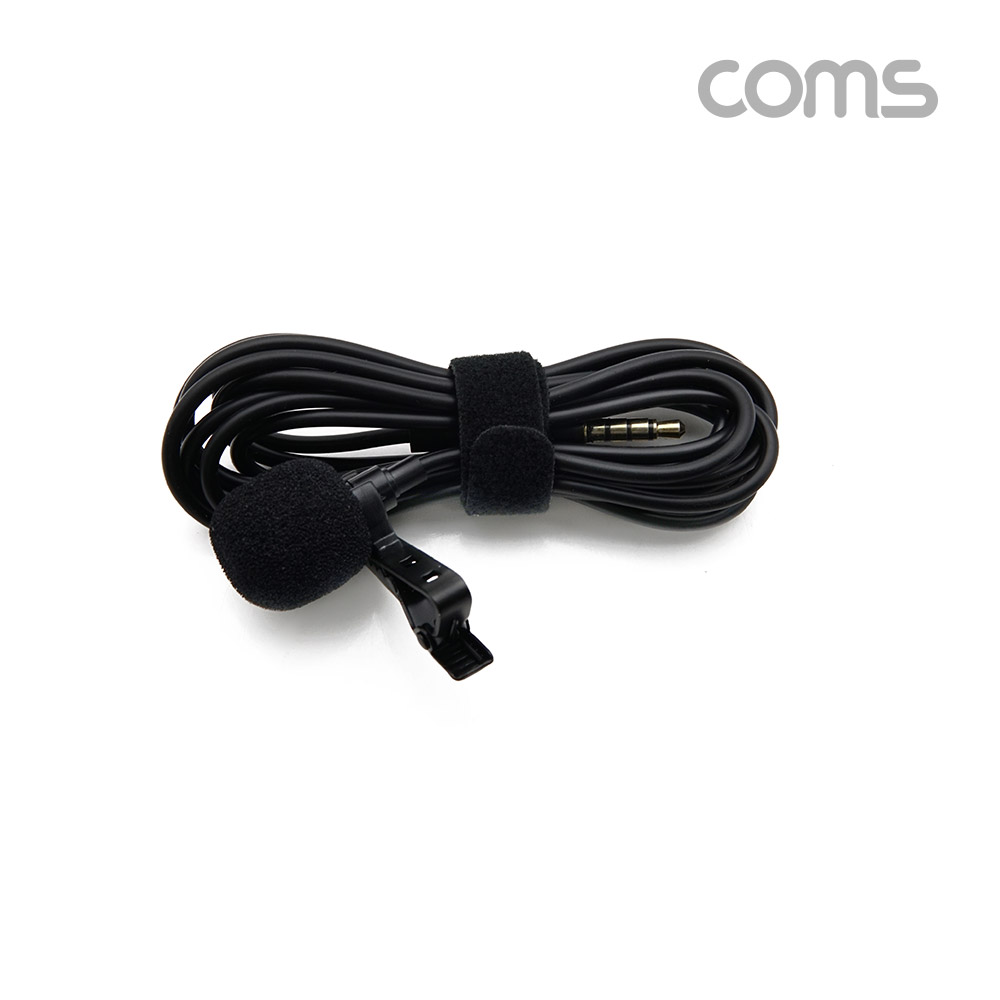  Coms AUX 4극 핀 마이크 3.5mm / 소형 마이크 / 클립형 / 케이블길이 1.5M