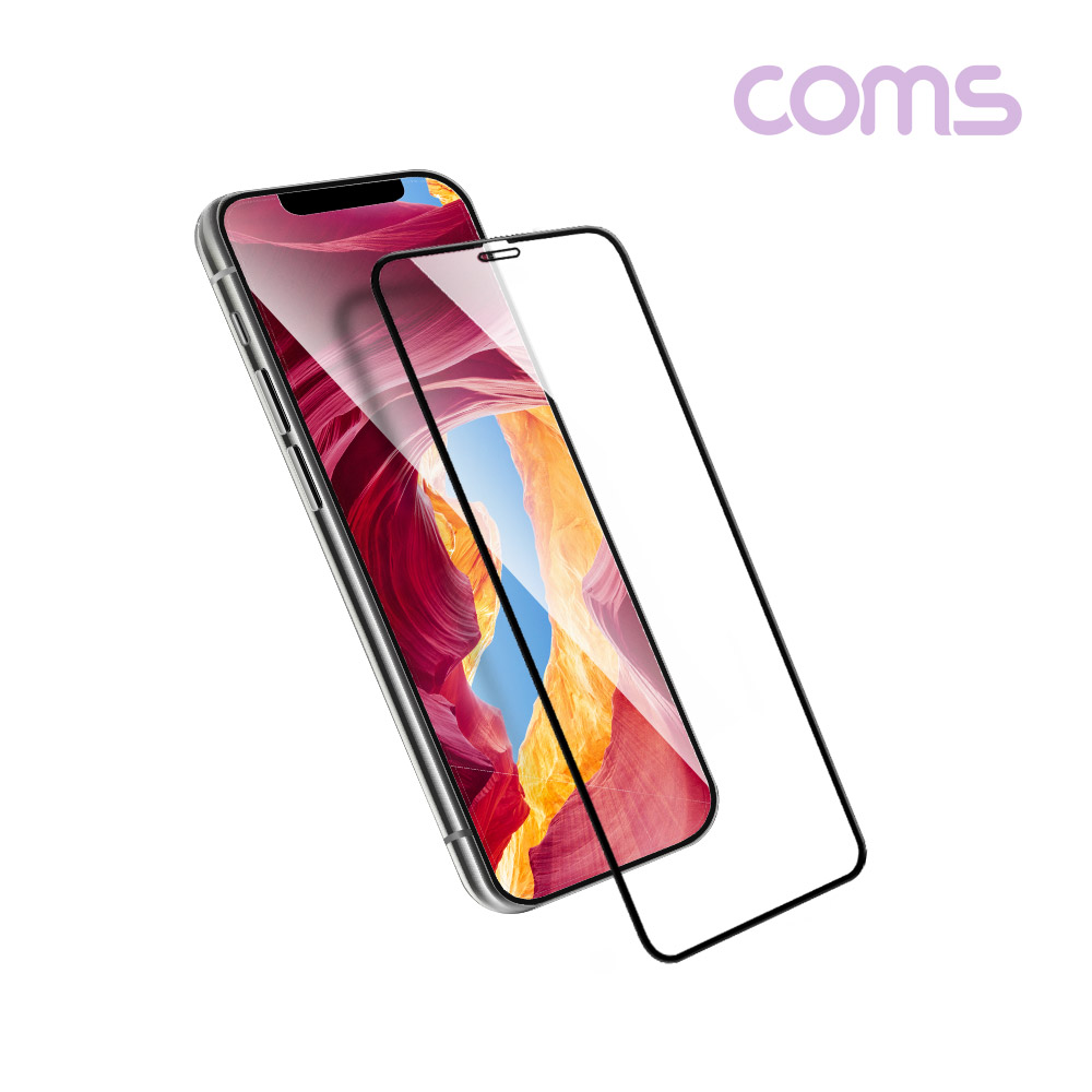 Coms 스마트폰 액정 보호 필름, iOS Phone 12, 12 프로(Pro) / 블랙