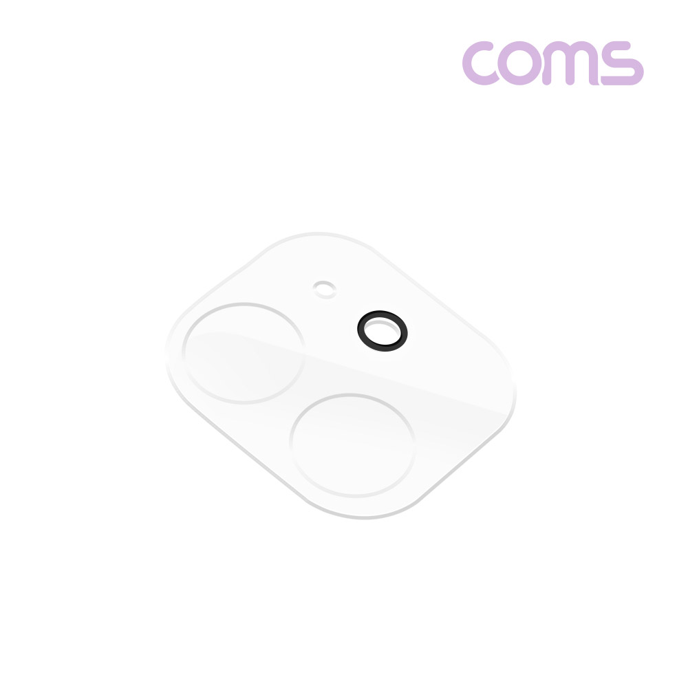 Coms 스마트폰 후면 카메라 렌즈 보호 커버, iOS Phone 12 mini(미니) / 투명 / 풀 커버 강화유리