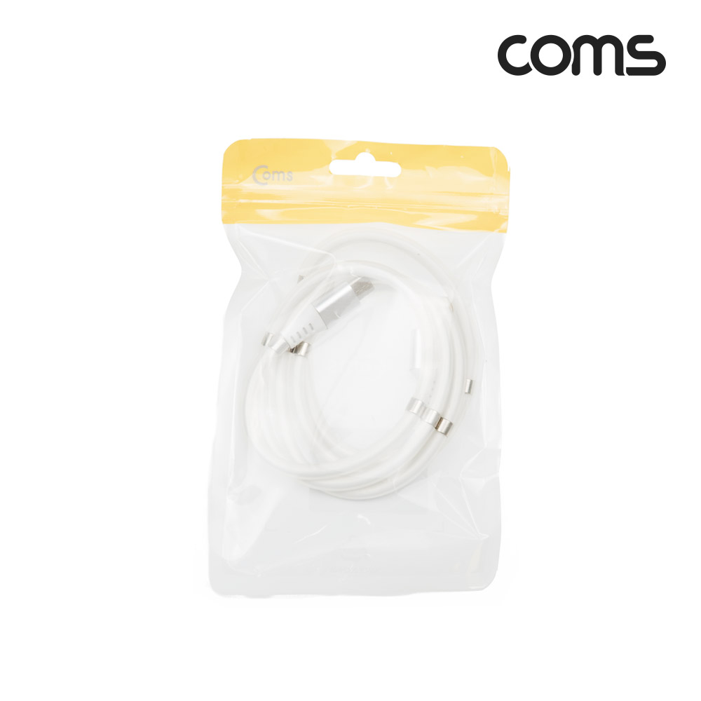 Coms USB 3.1(Type C) 케이블 1M / USB 2.0 / White / 자석 마그네틱 / 줄꼬임 방지