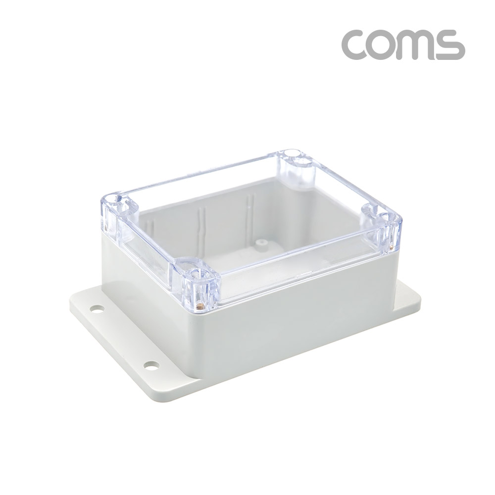 Coms DIY 다용도 플라스틱 생활방수 엔클로저 하드 케이스 충격방지 투명 11.5x9x5.5 cm 시제품 샘플 보관 및 테스트 간편 조립 PCB 케이스
