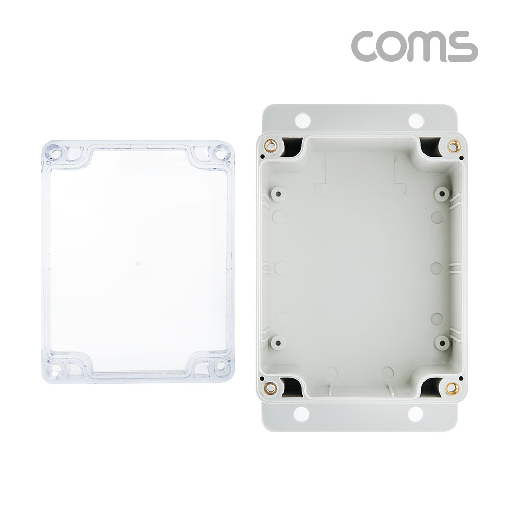 Coms DIY 다용도 플라스틱 생활방수 엔클로저 하드 케이스 충격방지 투명 11.5x9x5.5 cm 시제품 샘플 보관 및 테스트 간편 조립 PCB 케이스