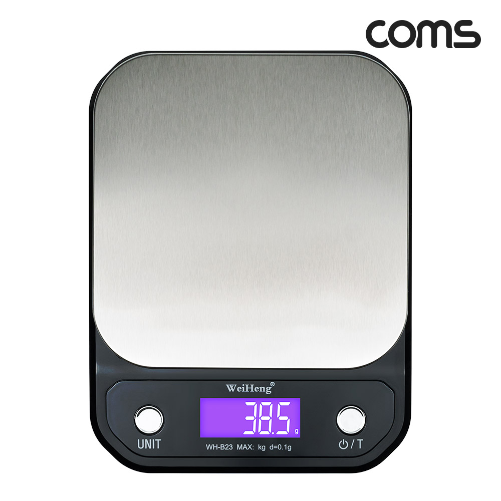Coms 가정용 디지털 주방 저울, 전자저울, 영점기능, 측정단위, 자동전원종료, 절전기능, 요리 베이커리