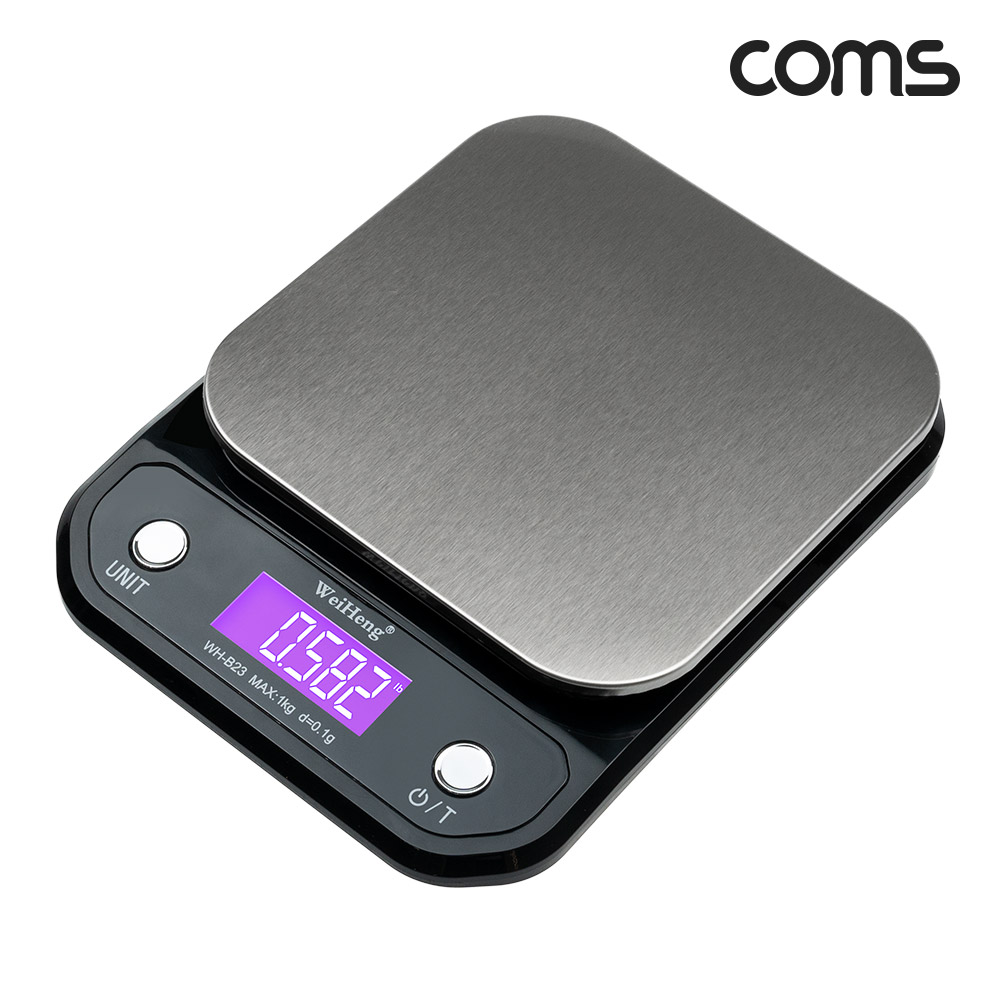 Coms 가정용 디지털 주방 저울, 전자저울, 영점기능, 측정단위, 자동전원종료, 절전기능, 요리 베이커리