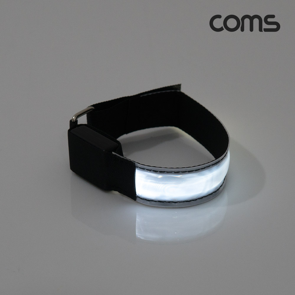 Coms 안전 형광밴드(LED), 라이트, 야간, 암밴드, 손목밴드, 레저, White, 야외 활동(공사 현장, 자전거, 조깅, 등산) / 안전띠, 야광띠