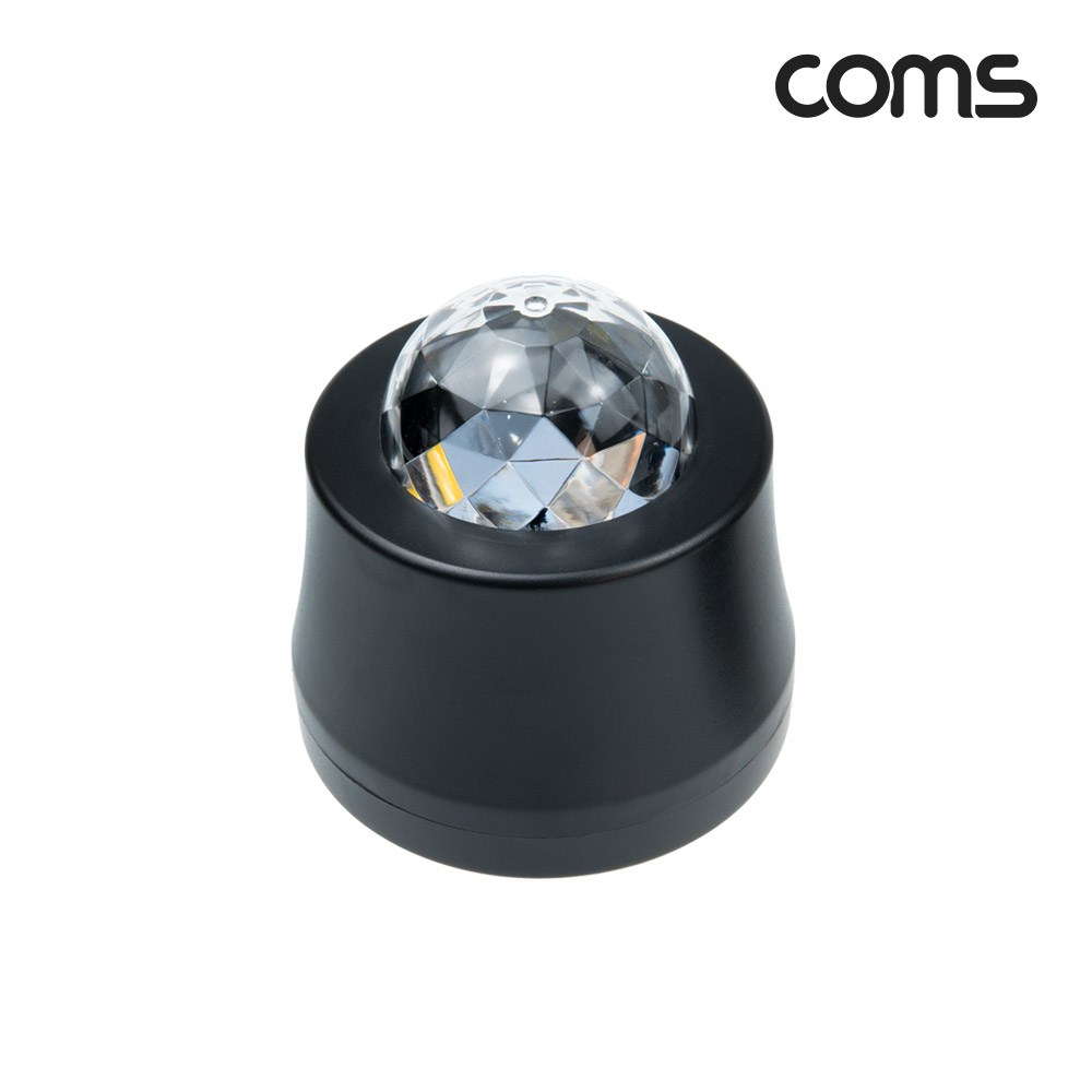 Coms LED 미러볼, 조명, 사운드/진동 감지, 흡착식, USB 전원, 차량 거치, 창문 거치, 파티용, 노래방