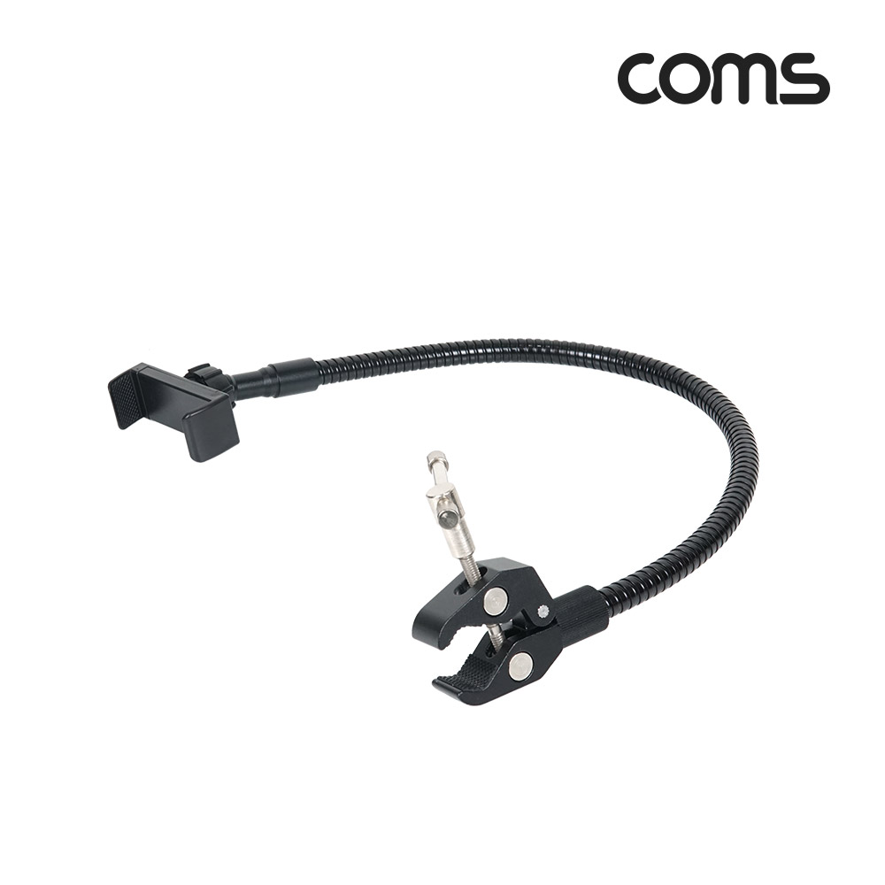 Coms 다용도 집게형 거치대(50cm), 스마트폰 180도 회전 거치대, 클램프, 스탠드 연결(촬영 카메라, 조명 등)