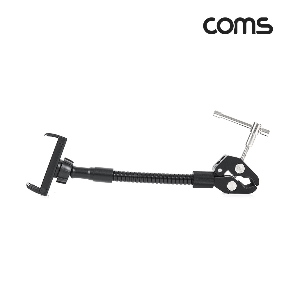 Coms 다용도 집게형 거치대(15cm), 스마트폰 거치대, 클램프, 스탠드 연결(촬영 카메라, 조명 등)