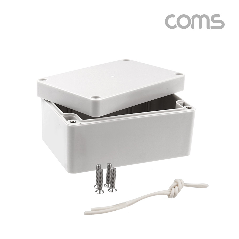 Coms DIY 다용도 플라스틱 생활방수 엔클로저 케이스 회색 12x8x 6cm 시제품 샘플 보관 및 테스트 간편 조립 PCB 케이스