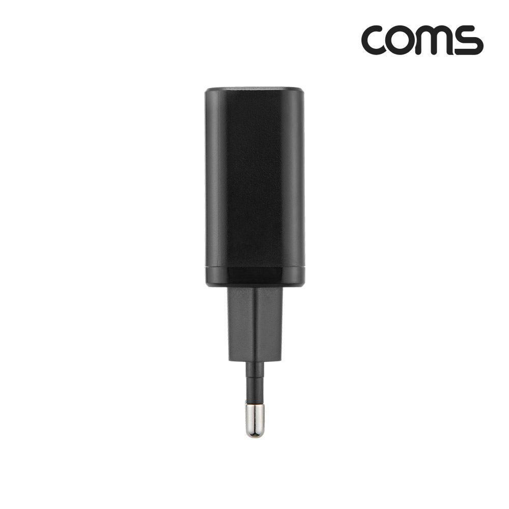 Coms G POWER 초고속 충전기, USB 3.1(Type C), 케이블 C to C 1.5M, 블랙, SRJQWC-25W