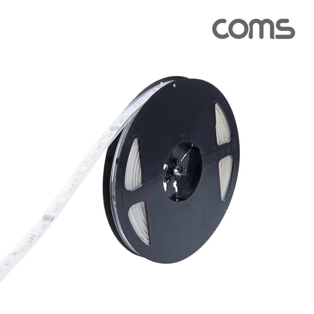Coms 초고휘도 LED 슬림형(줄/띠형), DC전원 12V, 슬림 LED바/5M, RGB 컬러 라이트(색조명), DIY 포밍 램프, LED 다용도 리폼 기판 교체, 방수