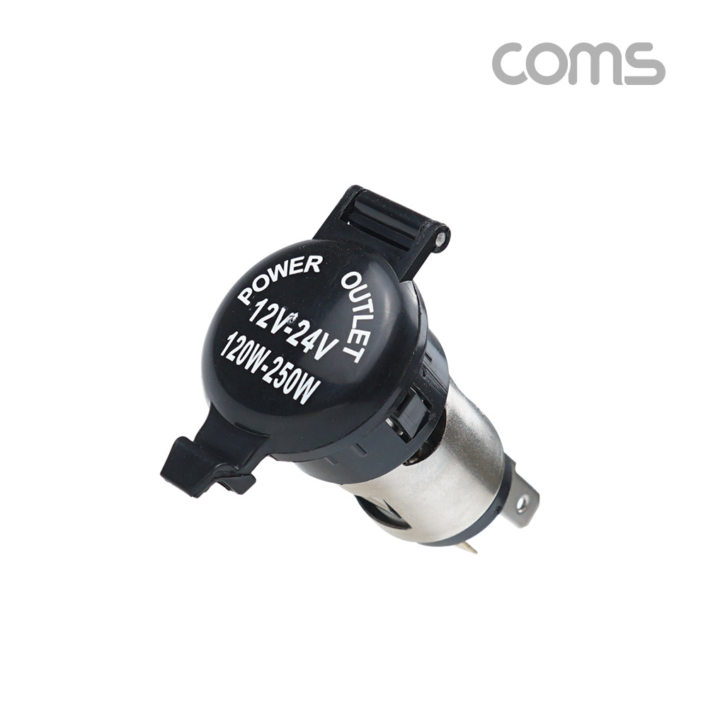 Coms 차량용 시가 소켓(작업용) 전압표시, 제작용, 시가잭(시거잭), 12V~24V 차량 가능, 1포트(1port)