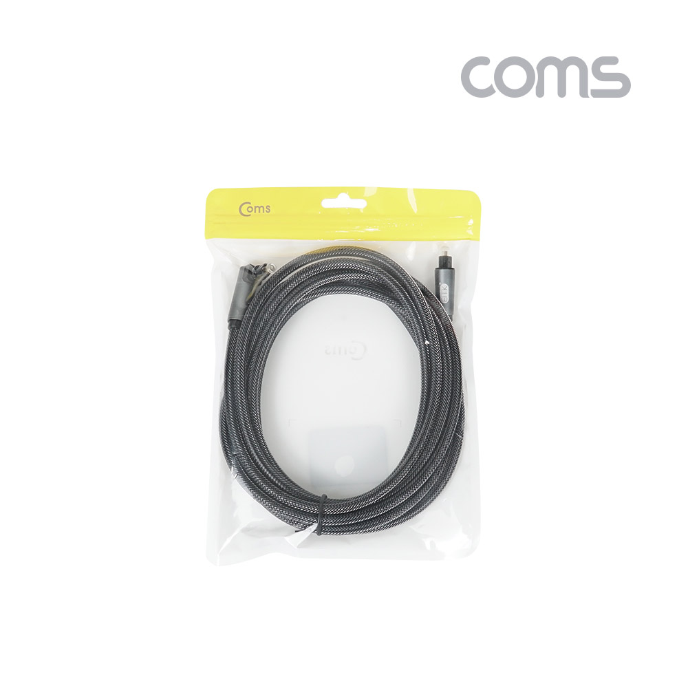 Coms EMK 오디오 광 꺾임(꺽임) 케이블(2∮/각-각) 3M, Toslink to Toslink, 회전 가능, 사운드바 연결