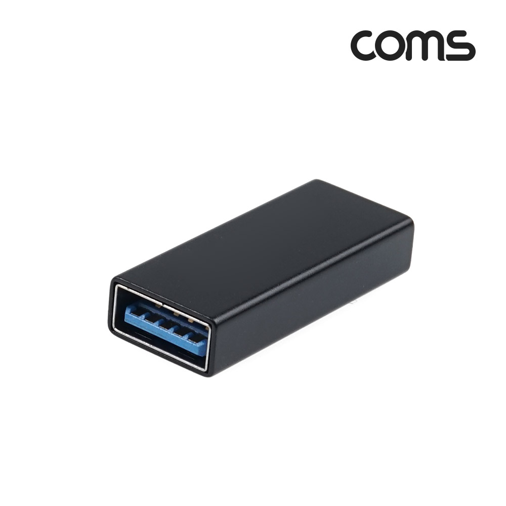 Coms USB 3.1(Type C) 3.0 변환 젠더(Type C F to USB Type A 3.0 F) Short, A타입, C타입, Black, 5Gbps 고속전송