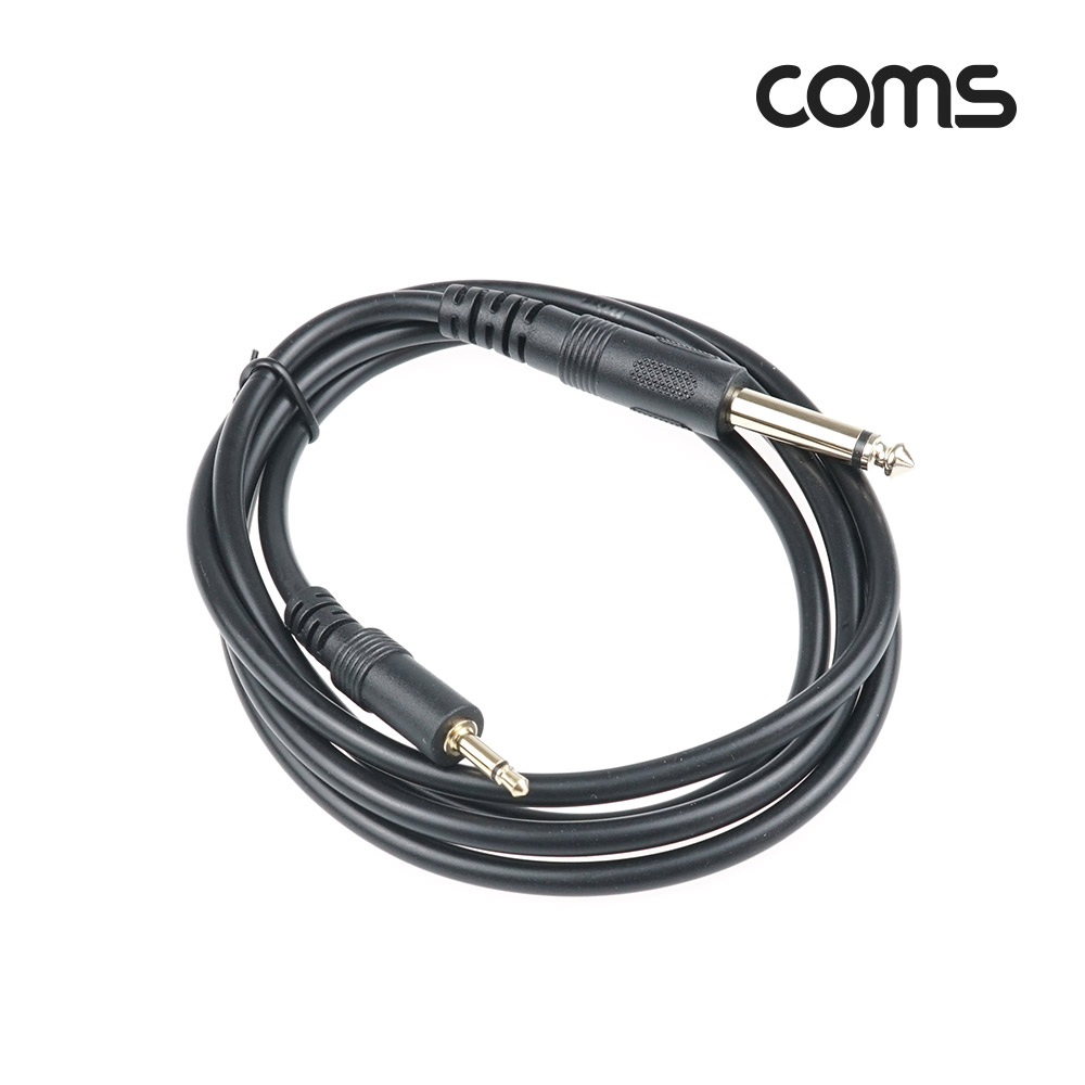 Coms 모노 케이블 6.5(6.3) to 3.5, Male, M/M, 1.5M, Mono, 2극