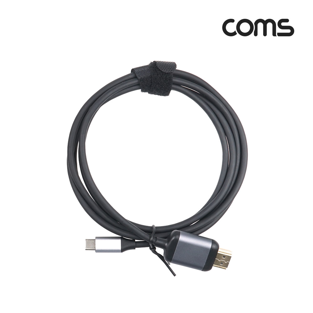 Coms USB 3.1(Type C) 컨버터 케이블 1.8m, C타입 to HDMI 2.0 4K@60Hz UHD